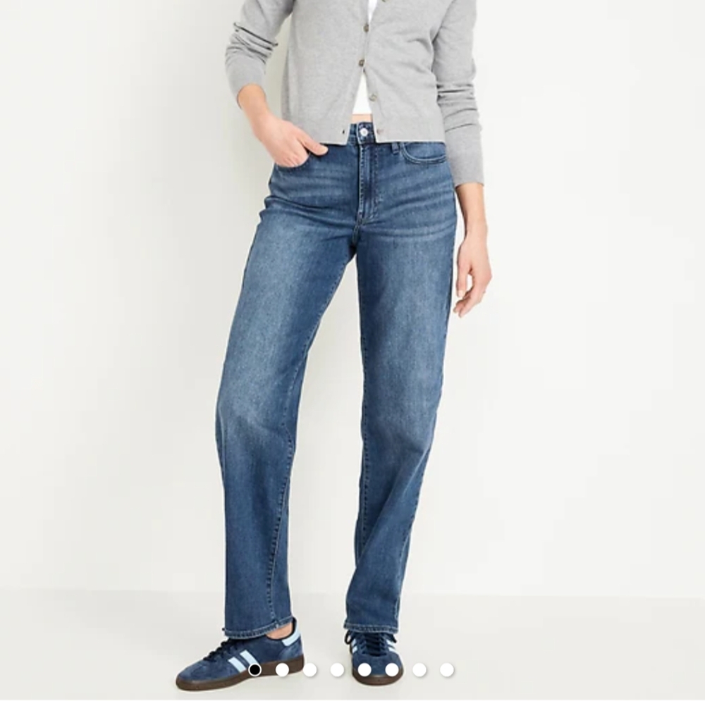 Old Navy Wow High-Rise Loose Jeans – Medium Wash– Size 2 Long